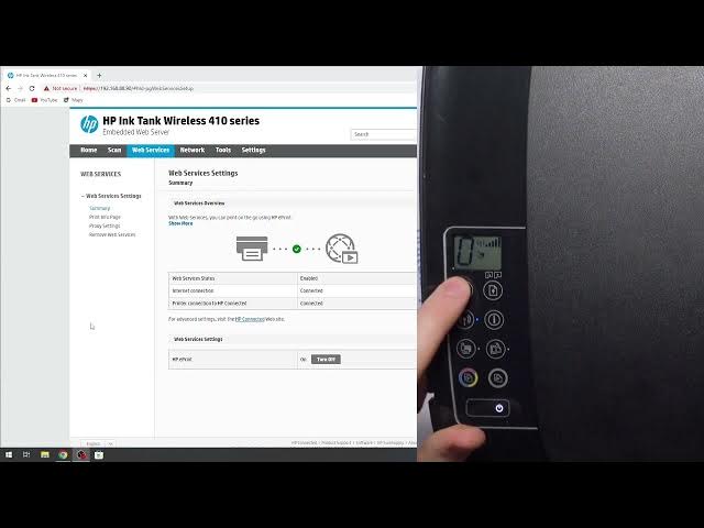 Video thumbnail for How to Print Status Report on HP Ink Tank Wireless 410 series (410, 415, 419) / Print information