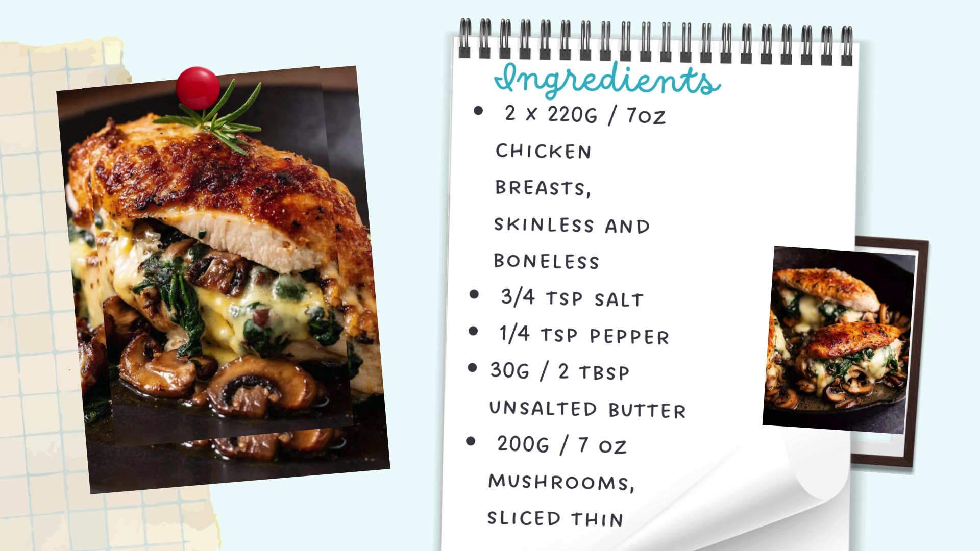 Video thumbnail for Mushroom Stuffed Chicken Breast – Juicy, Savory & Gourmet-Style