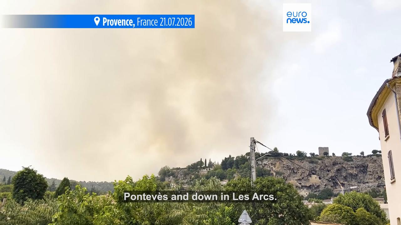 Video thumbnail for Wildfire that ravaged southern France brought under control, firefighters say