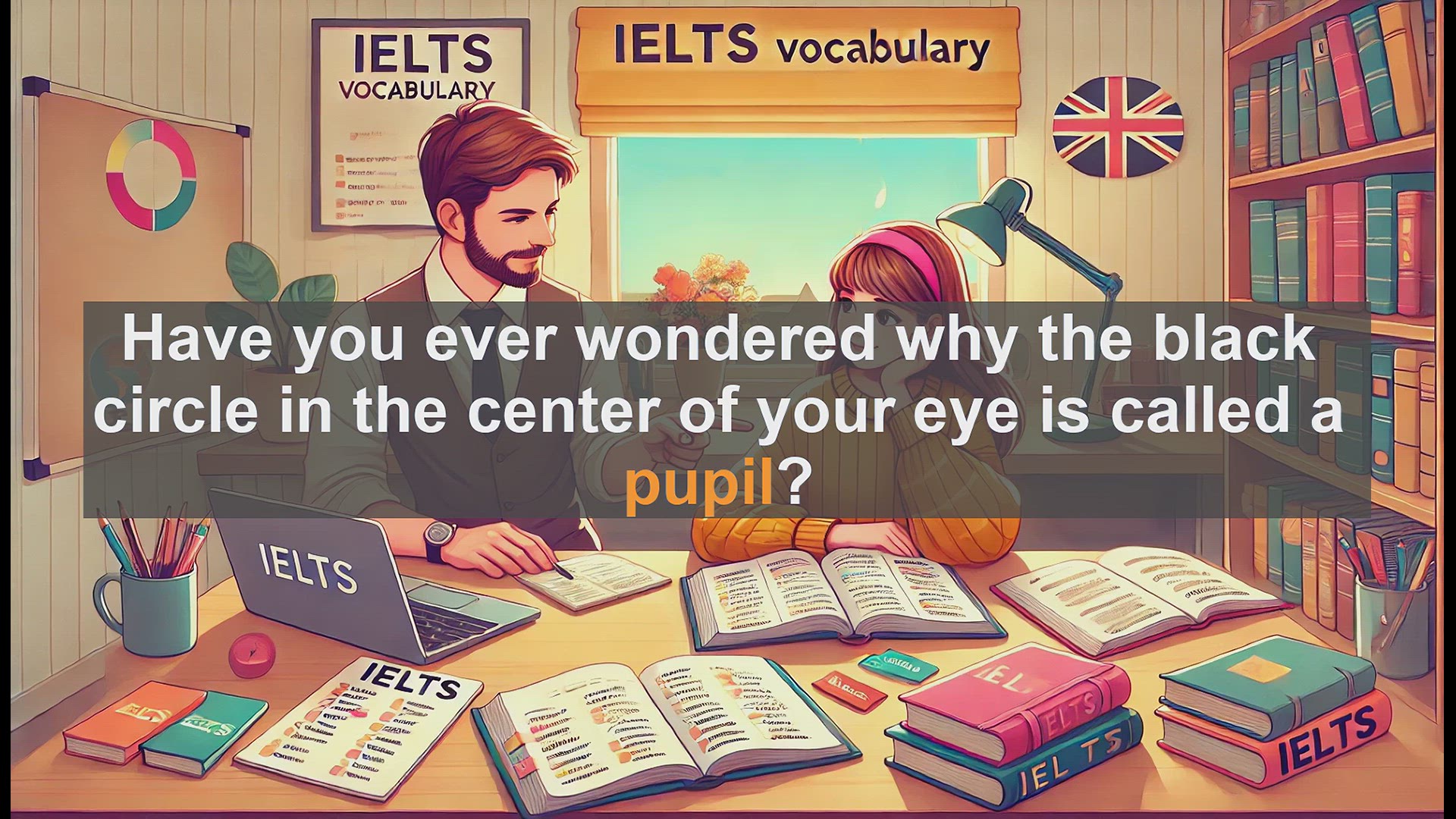'Video thumbnail for 2500 Must Know IELTS 6.5 Vocabulary - Pupil: Eye Opening or Student? Discover This Word's Dual Meaning'