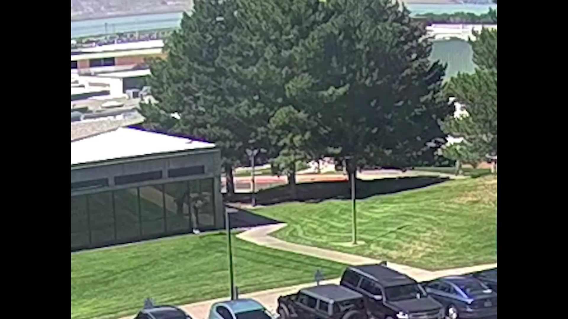 'Video thumbnail for Charlie Kirk murder suspect seen running from roof in bombshell new footage'