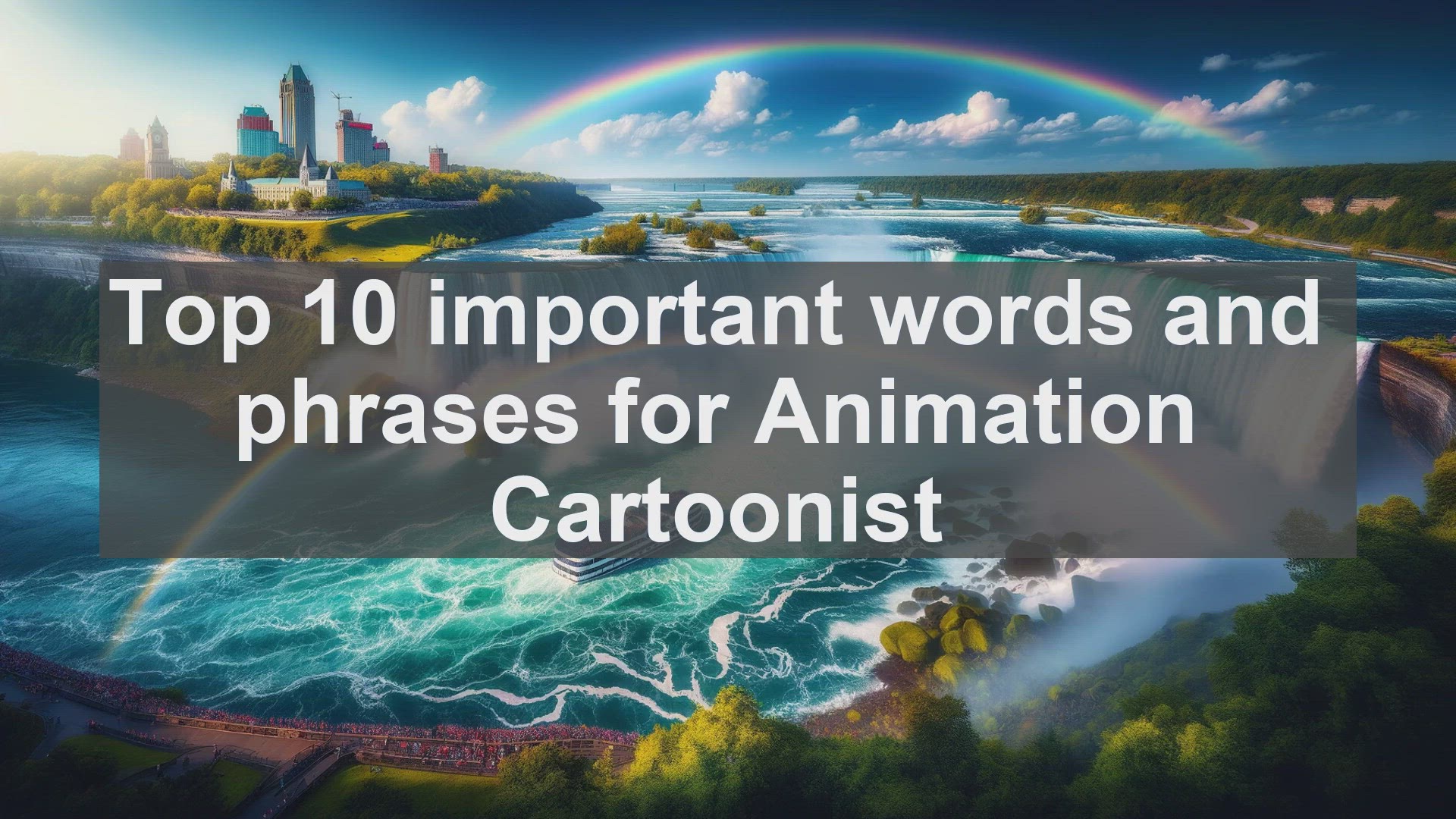 'Video thumbnail for Top 10 important words and phrases for Animation Cartoonist'