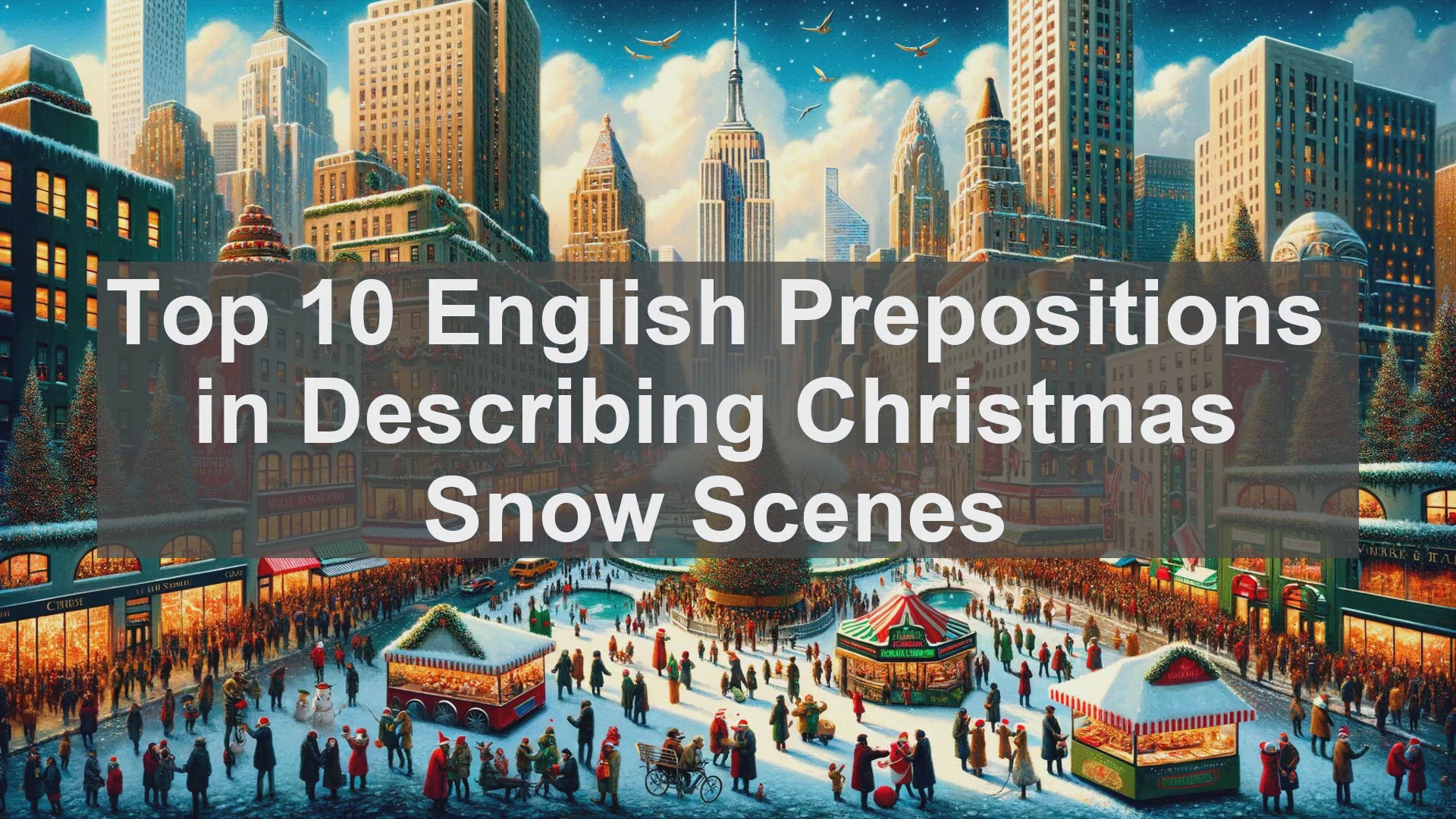 'Video thumbnail for Top 10 English Prepositions in Describing Christmas Snow Scenes'