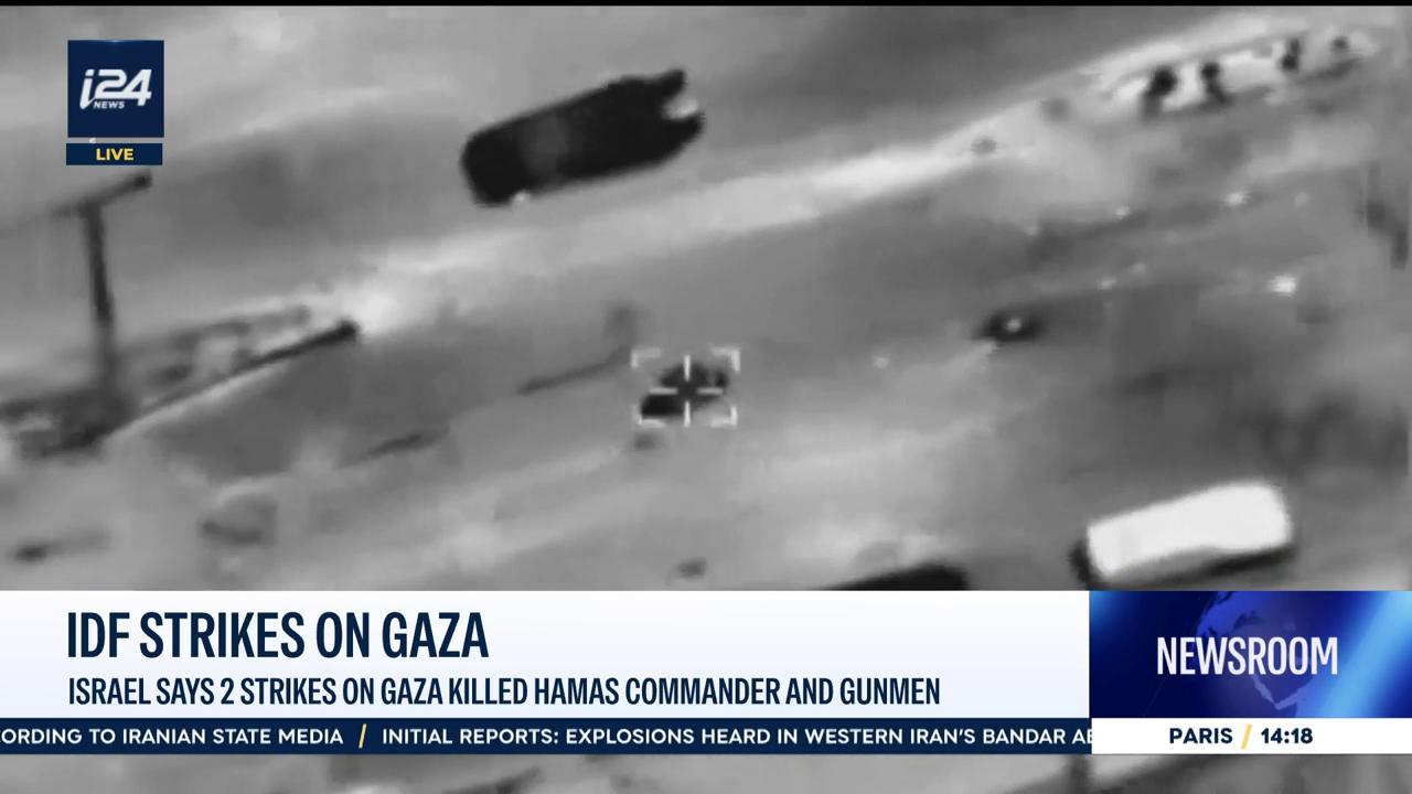 Video thumbnail for IDF strikes on Gaza: Israel says 2 strikes on Gaza killed Hamas commander and gunmen