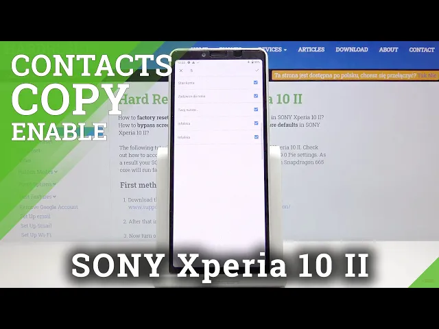 Video thumbnail for How to Copy Contacts in SONY Xperia 10 II – Transfer Contacts