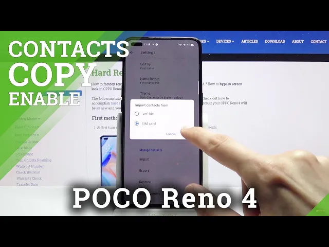Video thumbnail for How to Copy Contacts in OPPO Reno 4 – Transfer Numbers