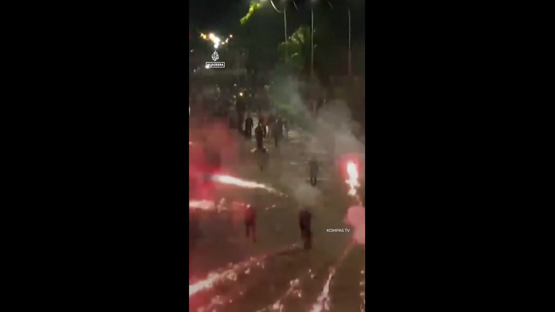 'Video thumbnail for Indonesia protesters light fires as anger flares against police and gov't'