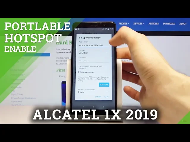 Video thumbnail for How to Activate Portable Hotspot in ALCATEL 1X 2019 – Create Wi-Fi Spot