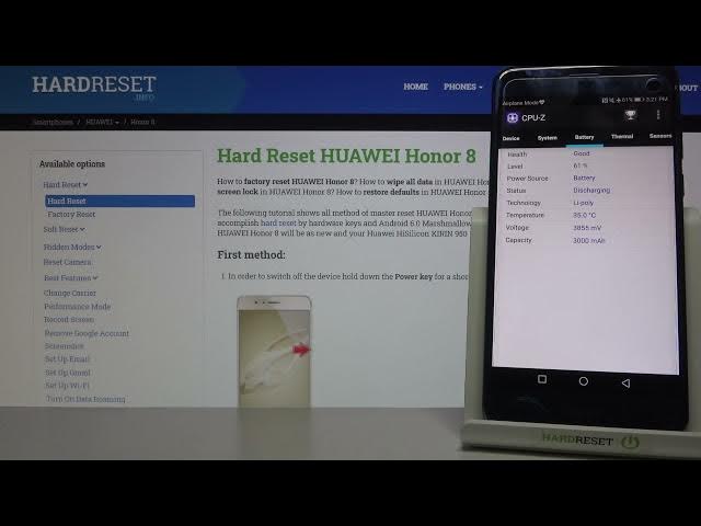 Video thumbnail for CPUZ Pro Benchmark on Huawei Honor 8 – Device Specification