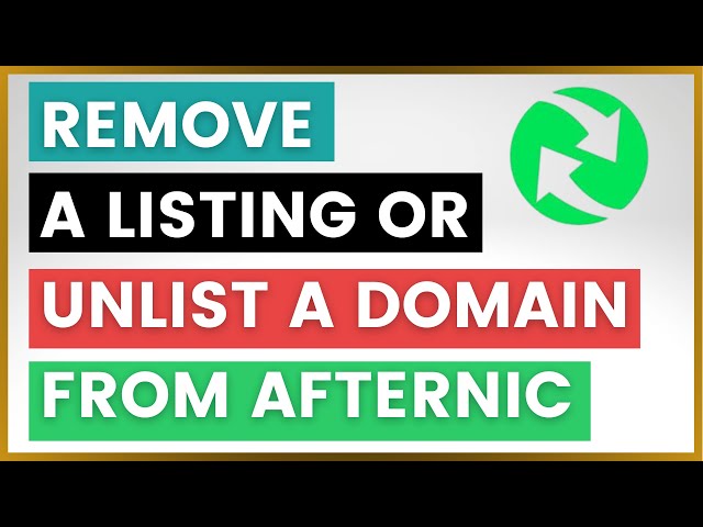 Video thumbnail for How To Remove A Listing Or Unlist A Domain From Afternic? [in 2025]