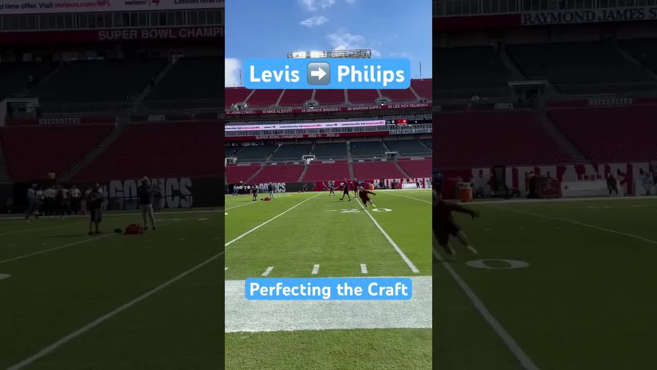 Video thumbnail for Will Levis warming up with Kyle Philips #titans #titanup #tennesseetitans #willlevis #ryantannehill