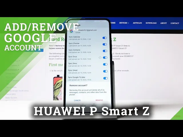 Video thumbnail for How to Add Google Account in HUAWEI P Smart Z – Remove Google User