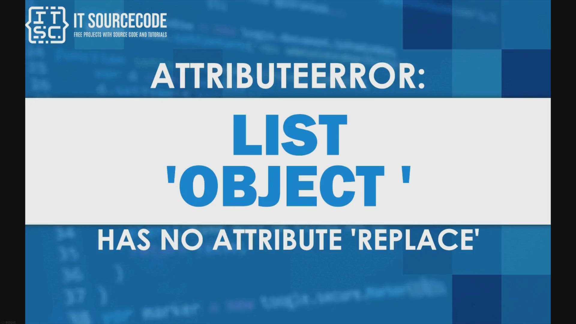 'Video thumbnail for Attributeerror: ‘list’ object has no attribute ‘replace’ [SOLVED]'