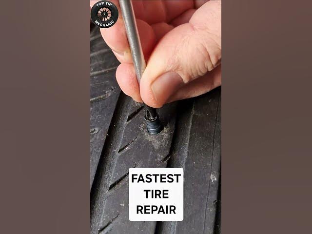Video thumbnail for Fastest Tire Repair #tirerepair #fastesttirerepair #puncturerepair