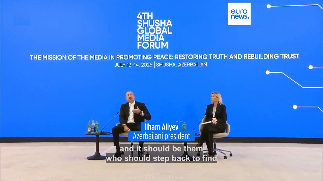 Video thumbnail for Peace is possible, Aliyev tells global media forum in Shusha