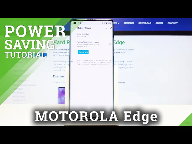 Video thumbnail for How to Enable Power Saving Mode on Motorola Edge - Battery Saver