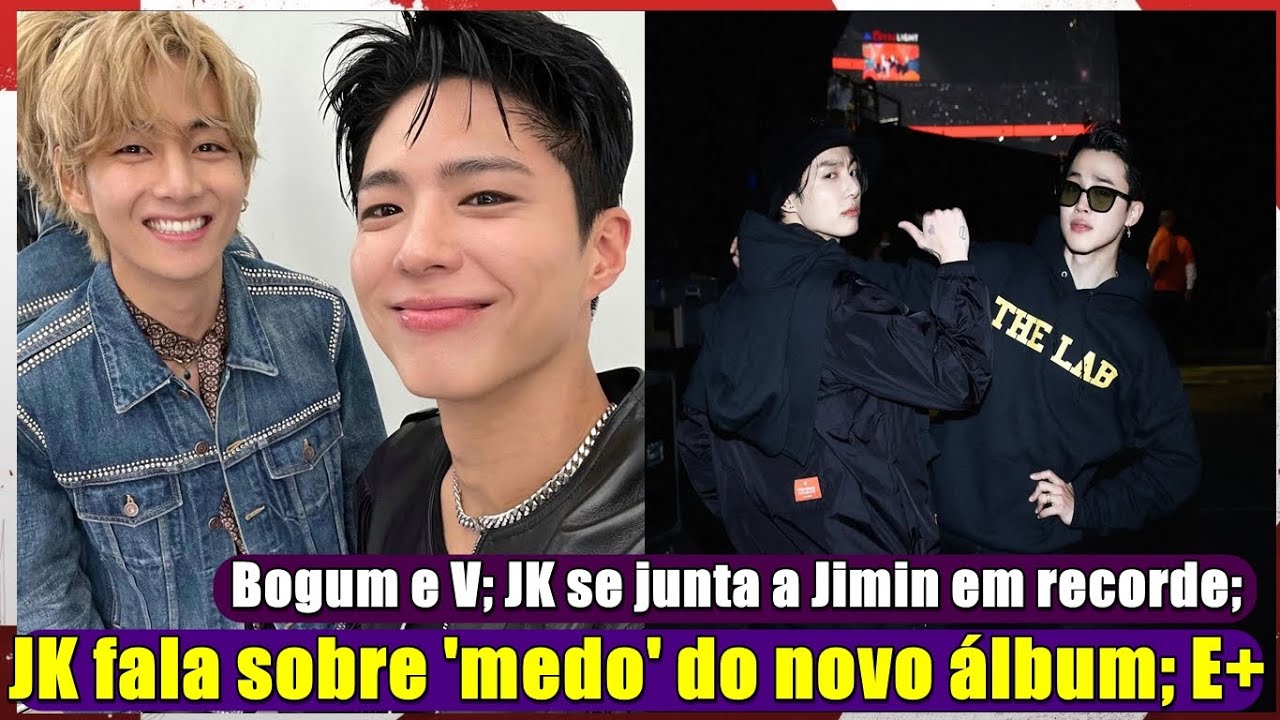 Video thumbnail for JK fala sobre 'medo' do novo álbum; Bogum e V; JK se junta a Jimin em recorde; E+