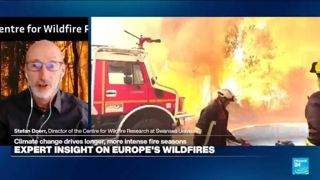 Video thumbnail for 'We see a longer fire season nearly everywhere': Insight on Europe's wildfires