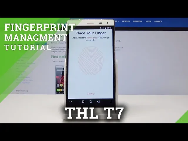 Video thumbnail for How to Add Fingerprint in THL T7 - Set Up Fingerprint