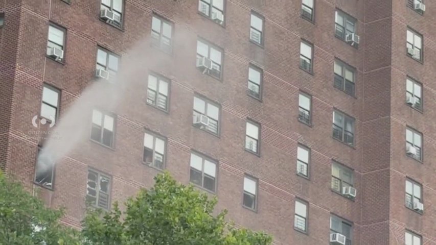 Video thumbnail for Person seriously hurt in Claremont NYCHA building blaze