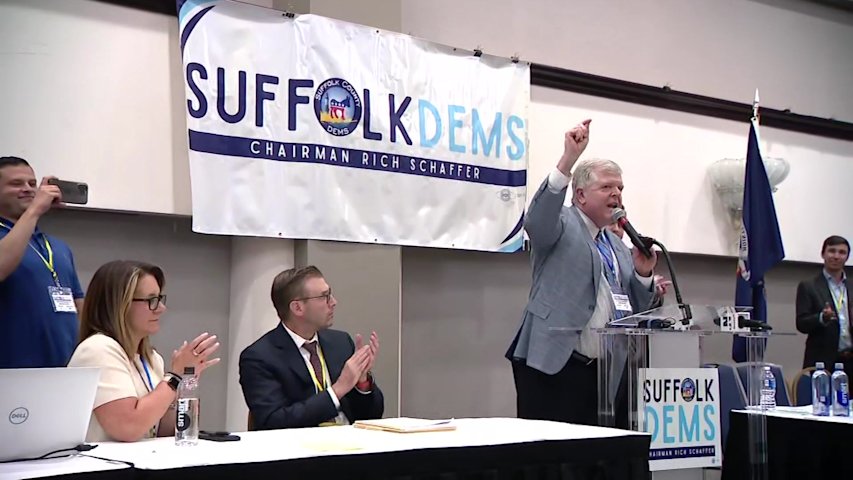 Video thumbnail for Rich Schaffer wins reelection for Suffolk Democrat Party Chair