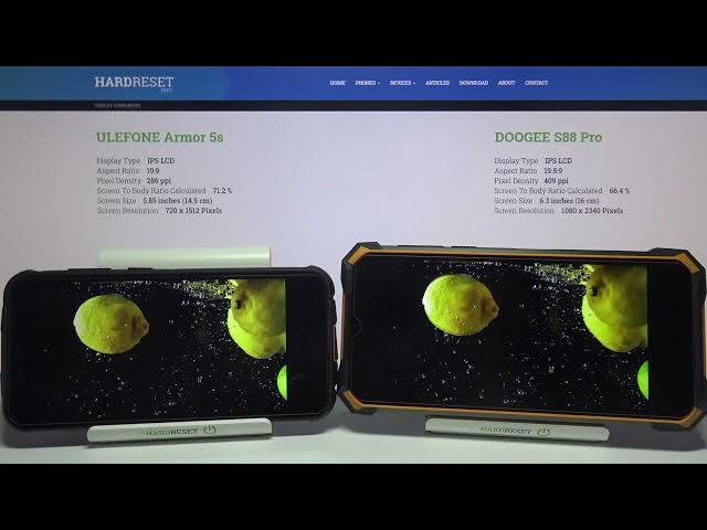 Video thumbnail for Display Comparison DOOGEE S88 Pro vs ULEFONE Armor 5s – Display Quality Test Head-to-Head