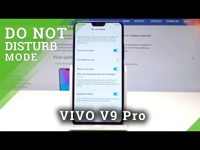 Video thumbnail for How to Enable Do Not Disturb Mode in VIVO V9 Pro - Mute Sounds & Vibrations