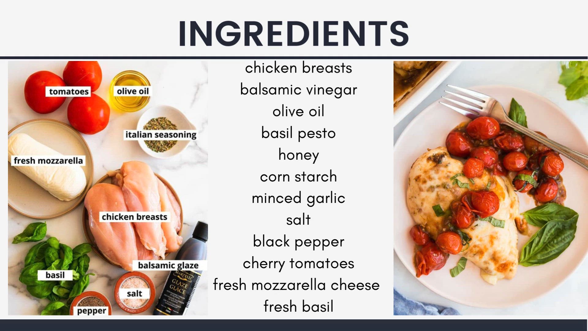 Video thumbnail for Baked  Chicken Caprese