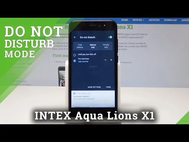 Video thumbnail for Do Not Disturb Mode in INTEX Aqua Lions X1 - Mute Settings