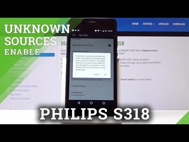 Video thumbnail for How to Activate Unknown Sources in PHILIPS S318 - Allow App Installation