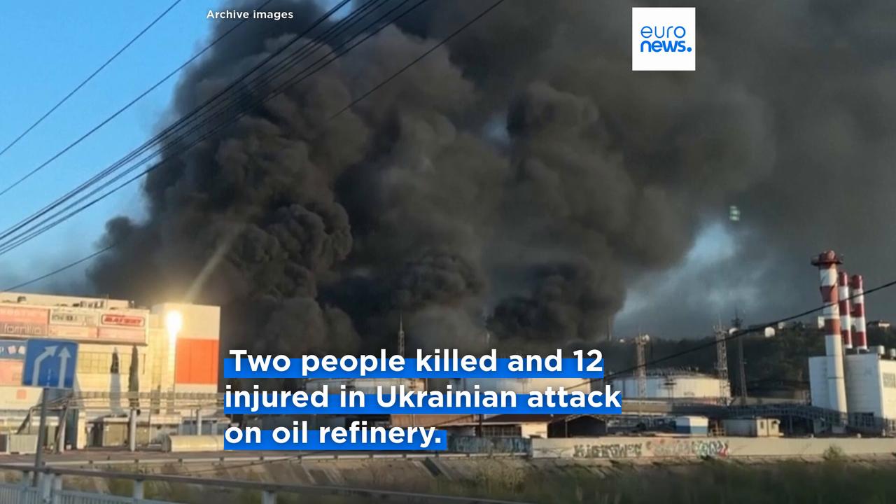 Video thumbnail for Russia launches more than 450 drones in overnight attacks while Ukraine strikes oil refineries