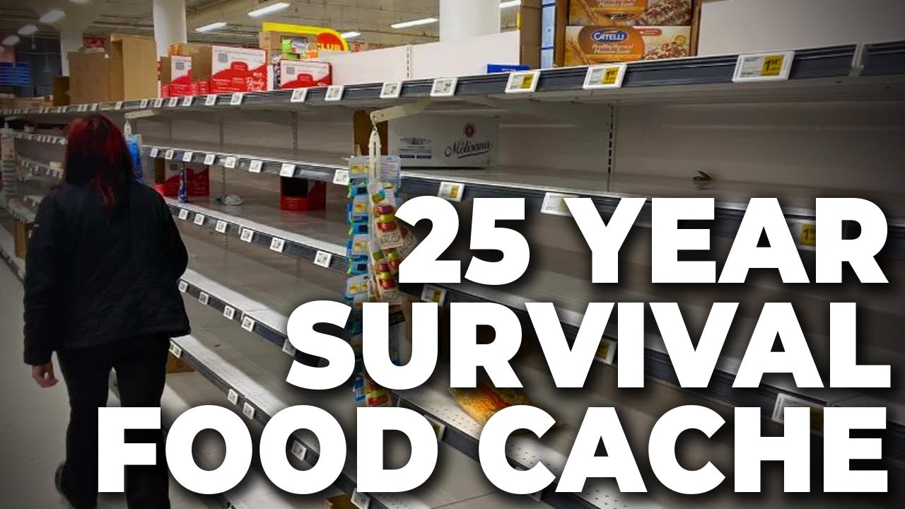 Video thumbnail for 25 Year Survival Food Cache | Disaster Cache for Grid Down Emergency