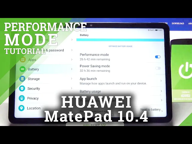 Video thumbnail for How to Turn On Performance Mode in HUAWEI MatePad 10.4 – High Efficiency