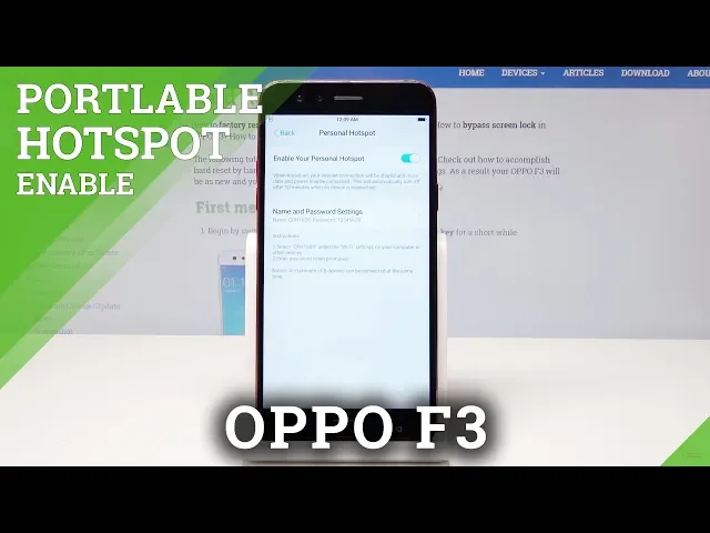 Video thumbnail for How to Activate Portable Hotspot in OPPO F3 - Share Wi-Fi