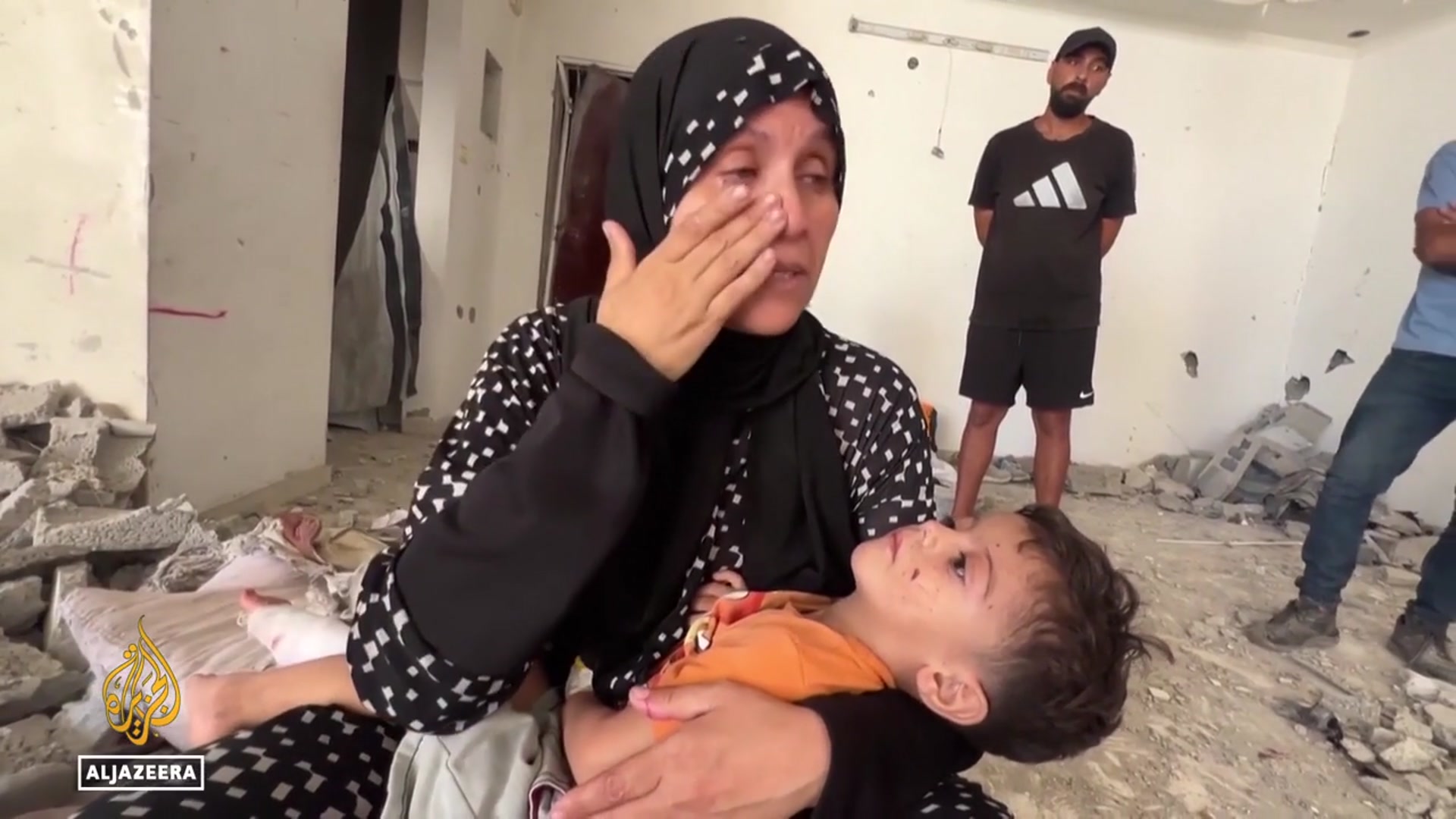 'Video thumbnail for Three-year-old boy sole survivor of Israeli strike that killed family in Gaza City'