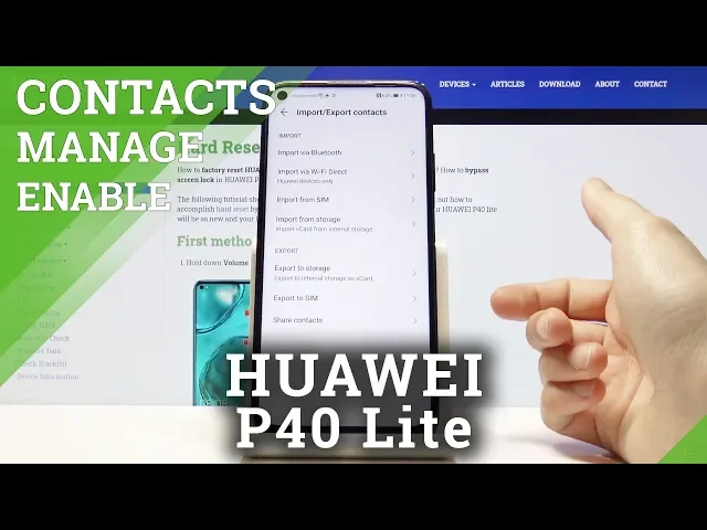 Video thumbnail for How to Manage Contacts in Huawei P40 Lite - Transport Contacts