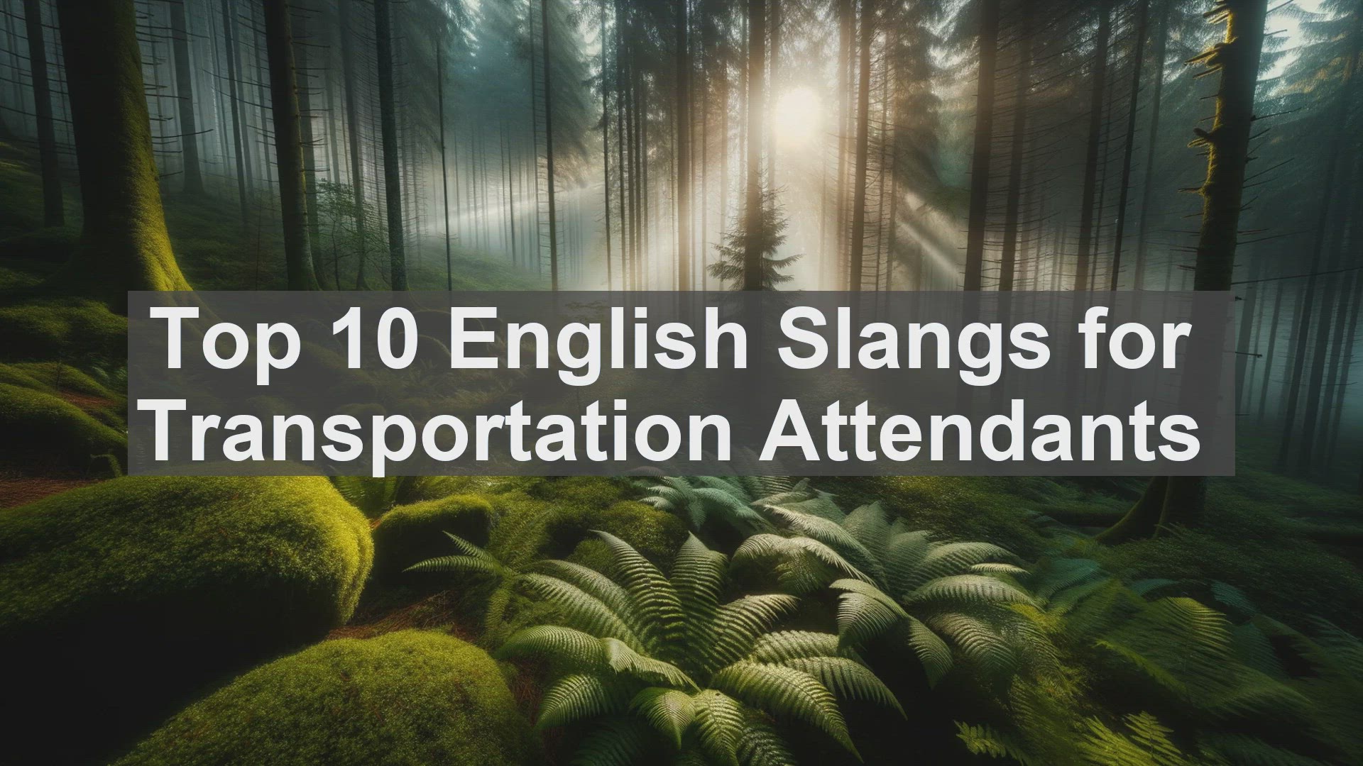 'Video thumbnail for Top 10 English Slangs for Transportation Attendants'