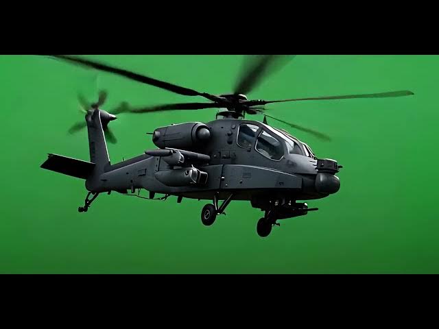 Video thumbnail for Black Hawk Helicopter UH 60 Flying Over Green Screen