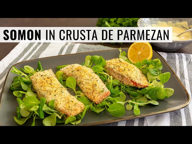 'Video thumbnail for Somon în crustă de parmezan cu sos de muștar și vin alb | Bucate Aromate'