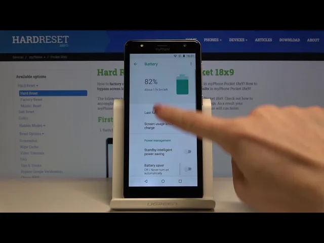 Video thumbnail for How to Enable Battery Percentage on myPhone Pocket 18x9 – Turn On Battery Percentage