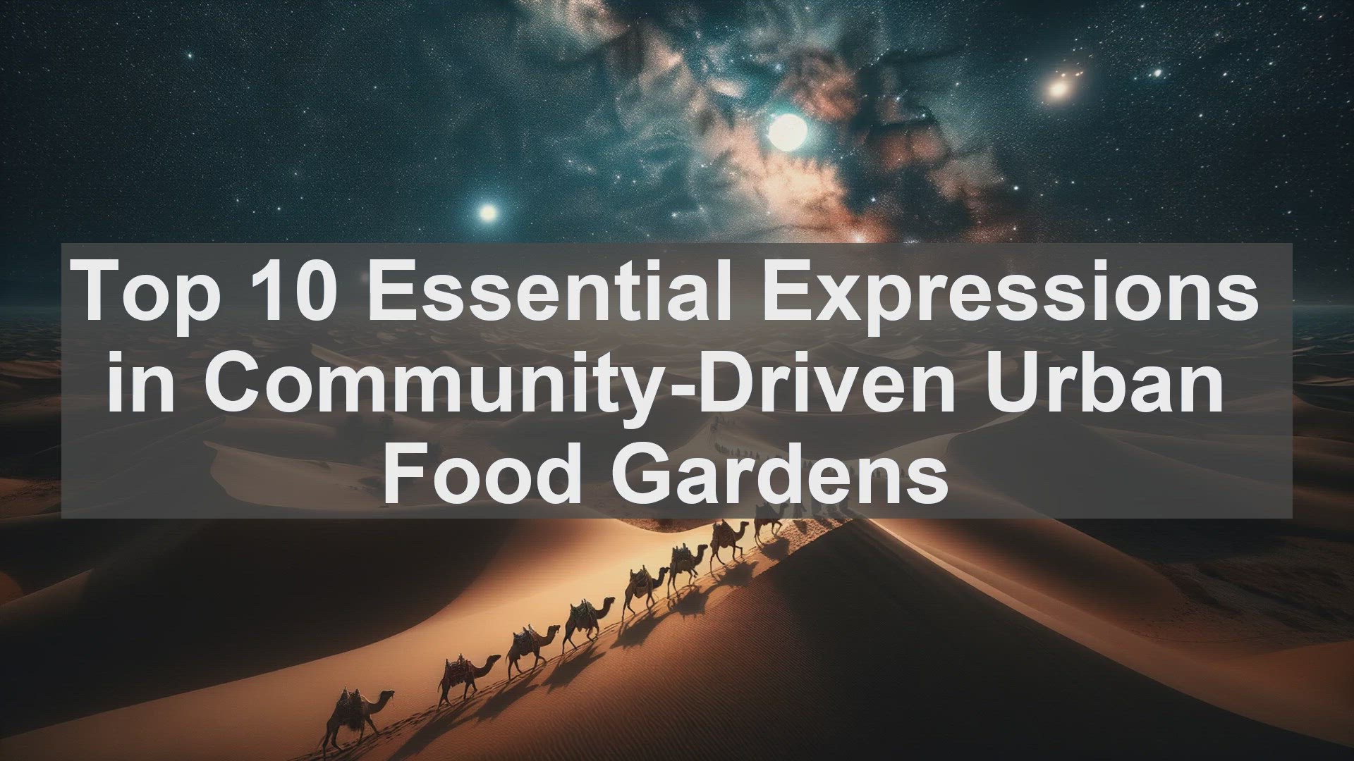 'Video thumbnail for Top 10 Essential Expressions in CommunityDriven Urban Food Gardens'