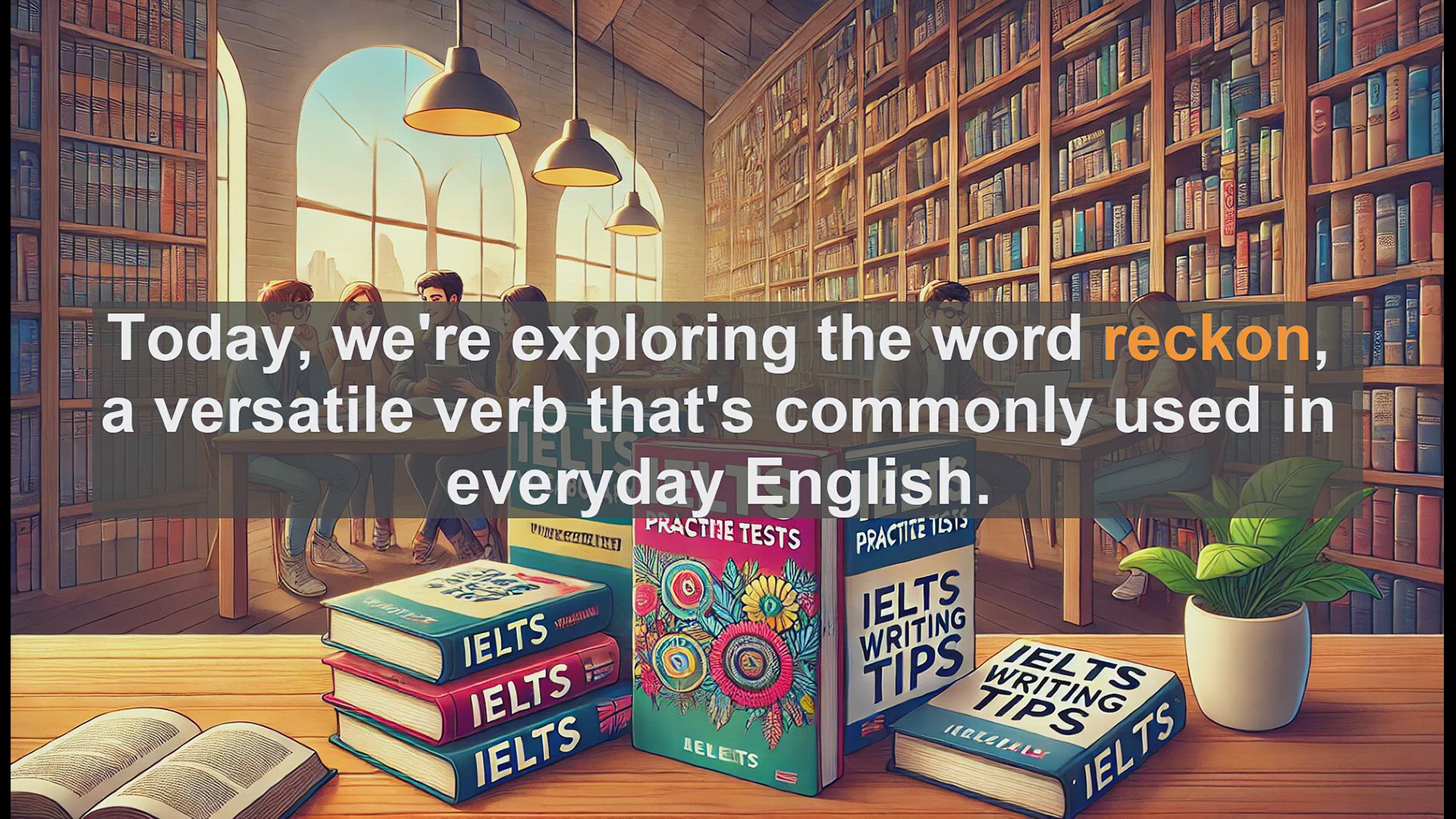 'Video thumbnail for 2500 Must Know IELTS 6.5 Vocabulary - Understanding 'Reckon': Boost Your IELTS Vocabulary'