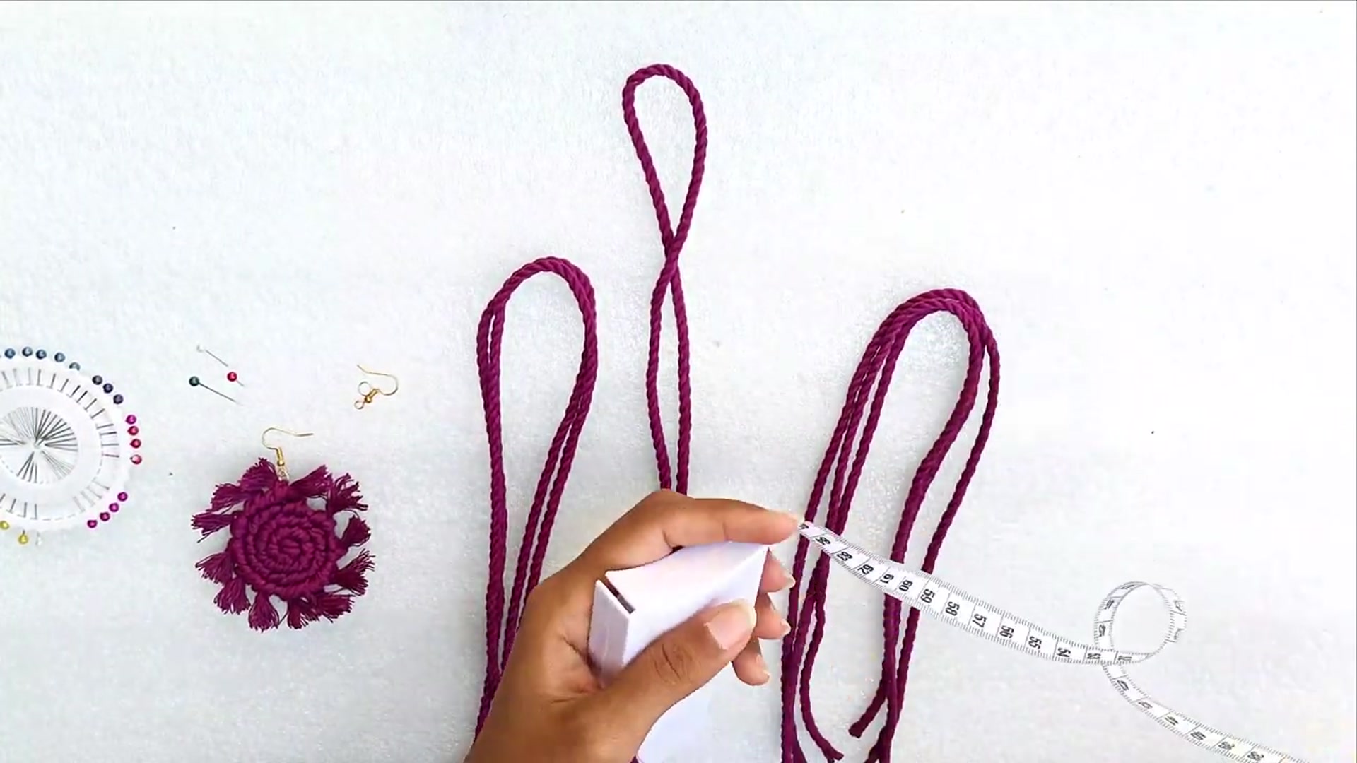 Video thumbnail for Handmade Macrame Earrings _ DIY Jewelry Making at Home