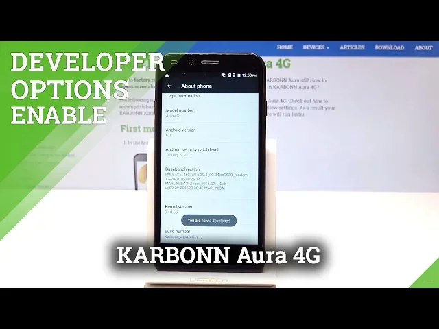 Video thumbnail for How to Enter Developer Options in KARBONN Aura 4G - Unlock Developer Settings