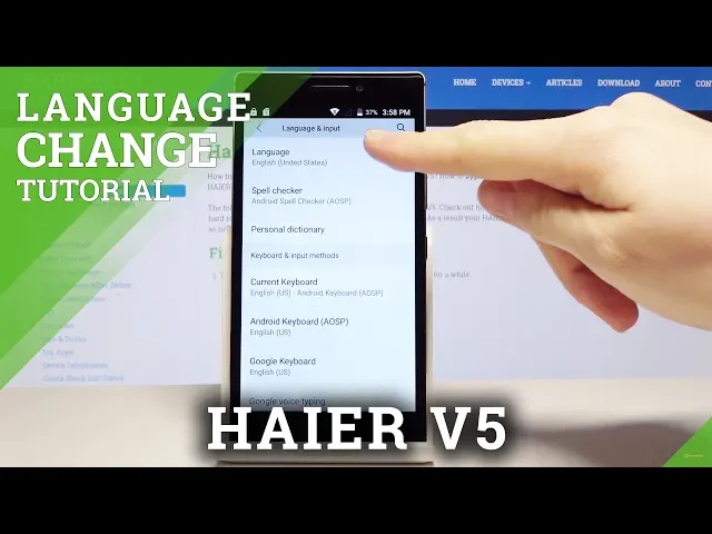 Video thumbnail for How to Change Language on HAIER V5 - Language Settings / Set Up Language