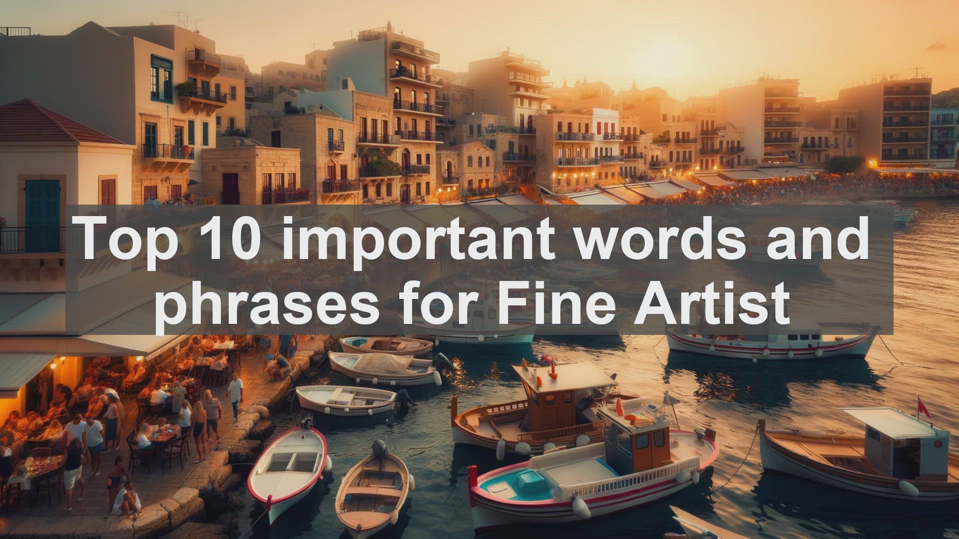 'Video thumbnail for Top 10 important words and phrases for Fine Artist'