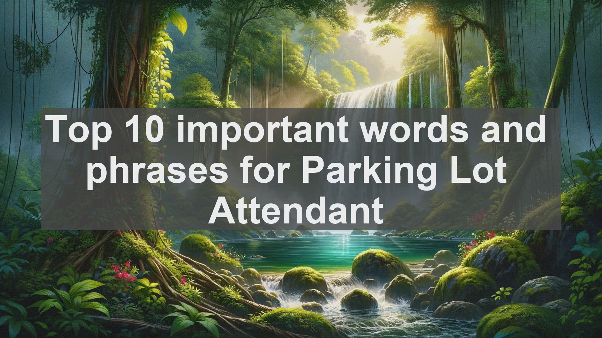 'Video thumbnail for Top 10 important words and phrases for Parking Lot Attendant'