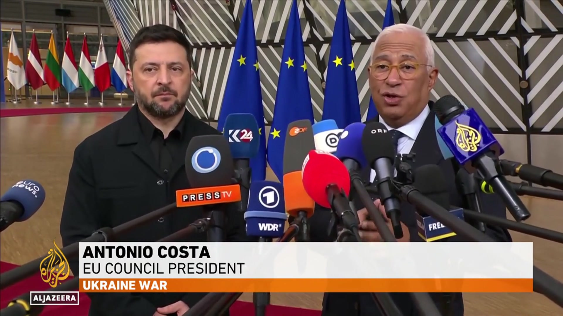 'Video thumbnail for EU sanctions on Russia: Zelenskyy meets in Brussels with bloc leaders'