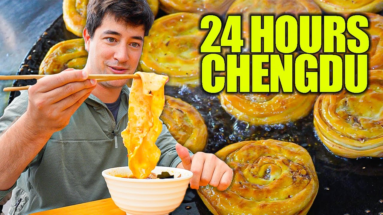 Video thumbnail for 24 Hours of STREET FOOD in China Chengdu's BEST Sichuan Food Morning Till Night!