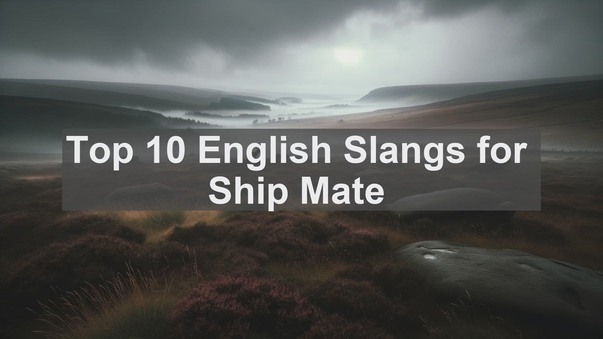 'Video thumbnail for Top 10 English Slangs for Ship Mate'